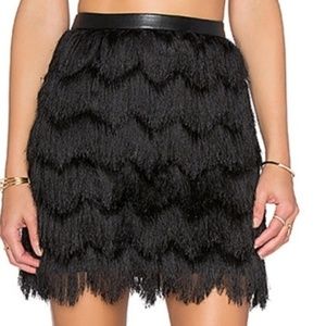 Sam Edelman Feathered Fringe Skirt Size 10